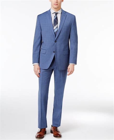 michael michael kors men's classic fit blue neat pindot suit|Michael Kors Men's Classic.